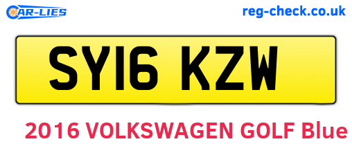 SY16KZW are the vehicle registration plates.