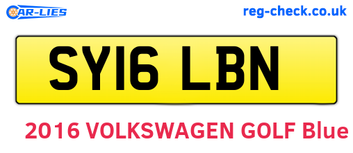 SY16LBN are the vehicle registration plates.