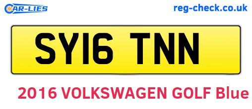 SY16TNN are the vehicle registration plates.