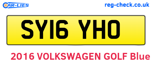 SY16YHO are the vehicle registration plates.