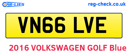 VN66LVE are the vehicle registration plates.