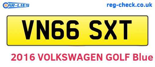 VN66SXT are the vehicle registration plates.