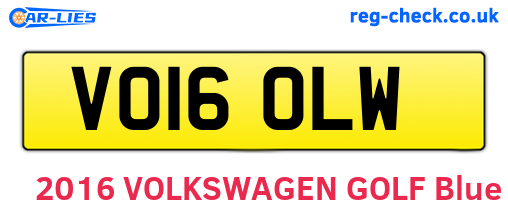 VO16OLW are the vehicle registration plates.
