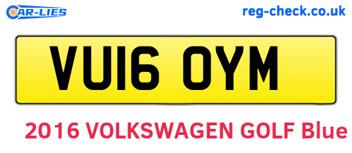 VU16OYM are the vehicle registration plates.