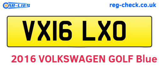 VX16LXO are the vehicle registration plates.