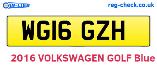 WG16GZH are the vehicle registration plates.