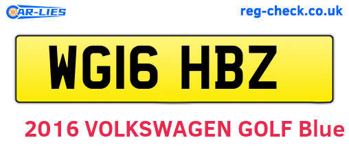 WG16HBZ are the vehicle registration plates.