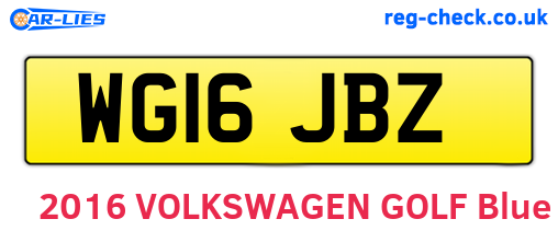 WG16JBZ are the vehicle registration plates.