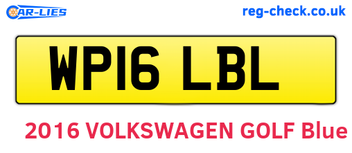 WP16LBL are the vehicle registration plates.