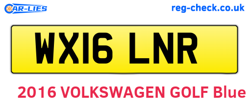 WX16LNR are the vehicle registration plates.