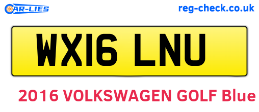 WX16LNU are the vehicle registration plates.