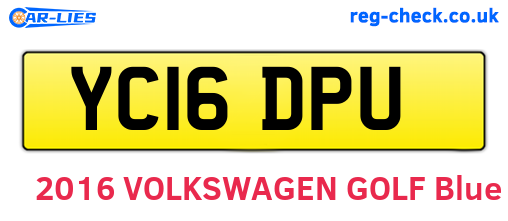 YC16DPU are the vehicle registration plates.