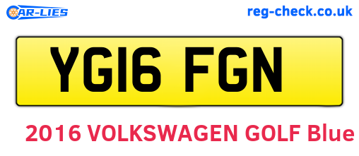 YG16FGN are the vehicle registration plates.