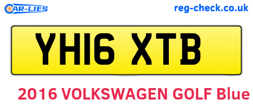 YH16XTB are the vehicle registration plates.
