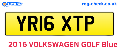 YR16XTP are the vehicle registration plates.