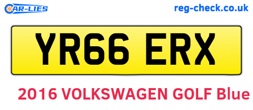 YR66ERX are the vehicle registration plates.
