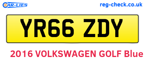 YR66ZDY are the vehicle registration plates.