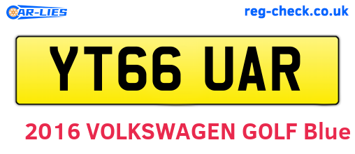 YT66UAR are the vehicle registration plates.