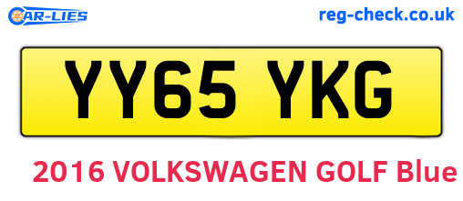 YY65YKG are the vehicle registration plates.