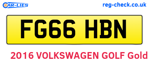 FG66HBN are the vehicle registration plates.