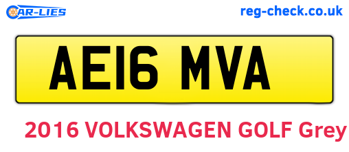 AE16MVA are the vehicle registration plates.