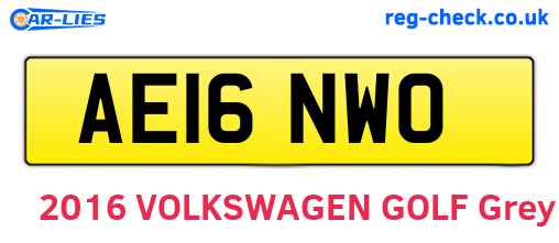 AE16NWO are the vehicle registration plates.
