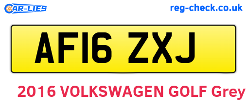 AF16ZXJ are the vehicle registration plates.
