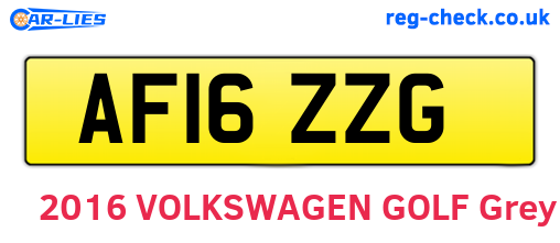 AF16ZZG are the vehicle registration plates.