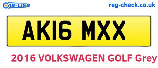 AK16MXX are the vehicle registration plates.