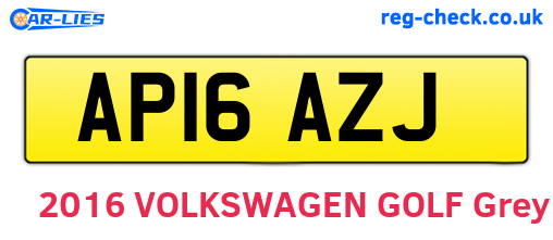 AP16AZJ are the vehicle registration plates.