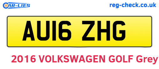 AU16ZHG are the vehicle registration plates.