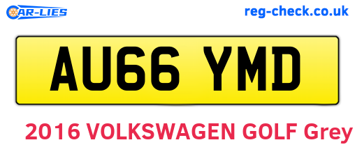 AU66YMD are the vehicle registration plates.