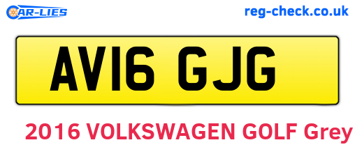 AV16GJG are the vehicle registration plates.