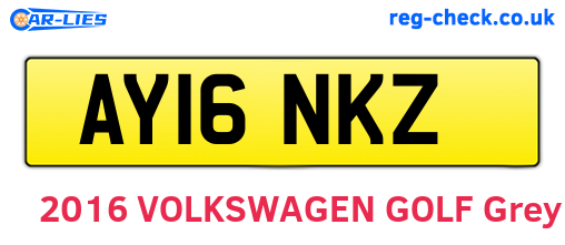AY16NKZ are the vehicle registration plates.
