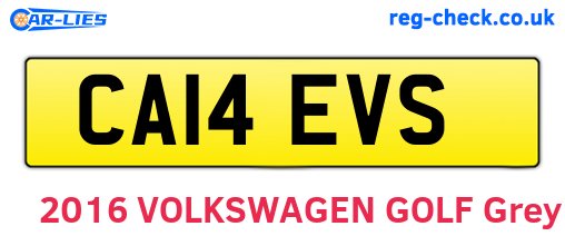 CA14EVS are the vehicle registration plates.