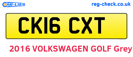 CK16CXT are the vehicle registration plates.
