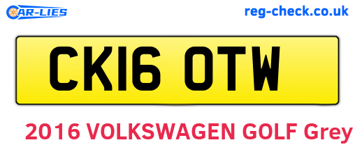 CK16OTW are the vehicle registration plates.