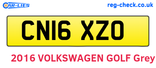 CN16XZO are the vehicle registration plates.