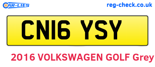 CN16YSY are the vehicle registration plates.