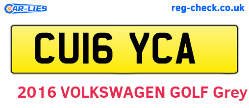 CU16YCA are the vehicle registration plates.