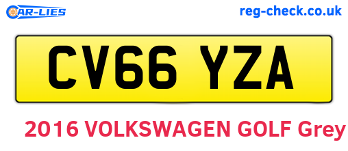 CV66YZA are the vehicle registration plates.