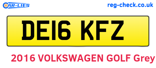 DE16KFZ are the vehicle registration plates.