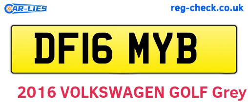 DF16MYB are the vehicle registration plates.