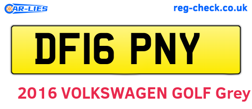DF16PNY are the vehicle registration plates.