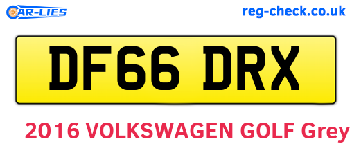 DF66DRX are the vehicle registration plates.