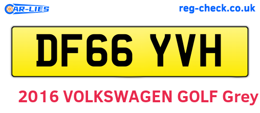 DF66YVH are the vehicle registration plates.