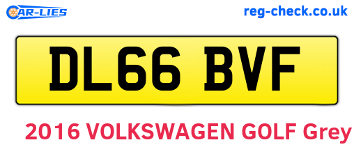 DL66BVF are the vehicle registration plates.
