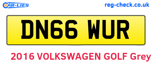 DN66WUR are the vehicle registration plates.