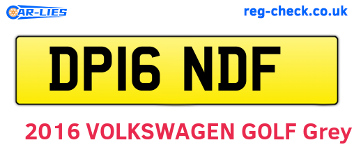 DP16NDF are the vehicle registration plates.