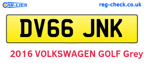 DV66JNK are the vehicle registration plates.